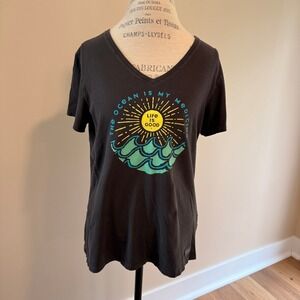Life is Good Women's "The Ocean is my Medicine" T-Shirt Size L